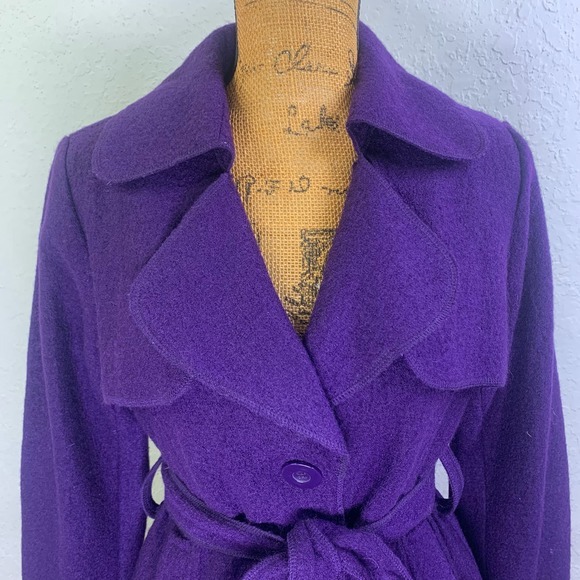 SANDRO Wool Structured VNeck Collared Belted Button Front Business Office Blazer - Picture 6 of 13